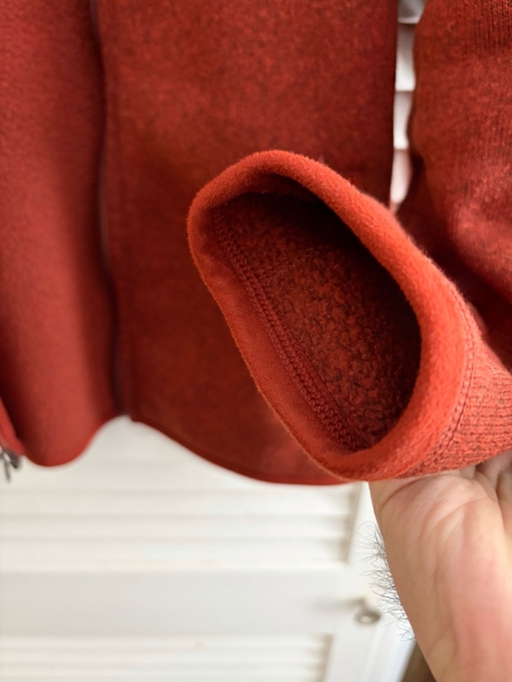 Patagonia Burnt Orange Full-Zip Fleece Jacket - Picture 5 of 8